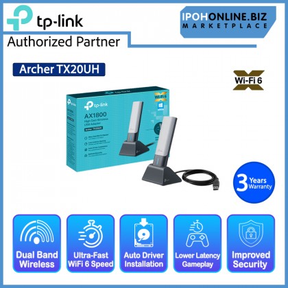 TP-Link Archer TX20UH AX1800 High Gain WiFi 6 USB 3.0 Adapter with Auto Driver Installation TP-Link Archer TX20UH AX1800 High Gain WiFi 6 USB 3.0 Adapter with Auto Driver Installation