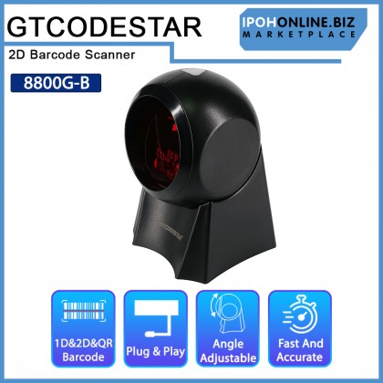GTCODESTAR 8800G-B 2D Omnidirectional Barcode Scanner Desktop QR Barcode Scanner Reader for Cashier GTCODESTAR 8800G-B 2D Omnidirectional Barcode Scanner Desktop QR Barcode Scanner Reader for Cashier