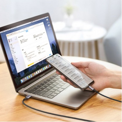 UGREEN USB-C tO USB-C 2.0 Cable 100W Alu Case with Braid 1.5M - Space Grey UGREEN USB-C tO USB-C 2.0 Cable 100W Alu Case with Braid 1.5M - Space Grey