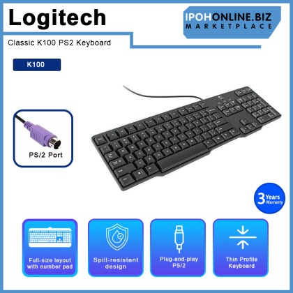 LOGITECH Classic K100 PS2 Keyboard LOGITECH Classic K100 PS2 Keyboard
