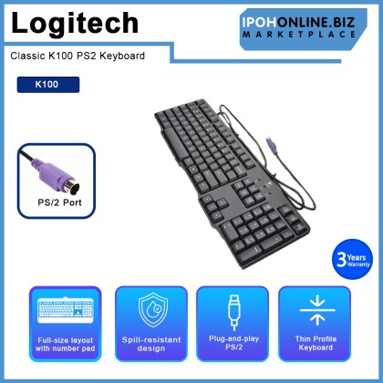 LOGITECH Classic K100 PS2 Keyboard LOGITECH Classic K100 PS2 Keyboard