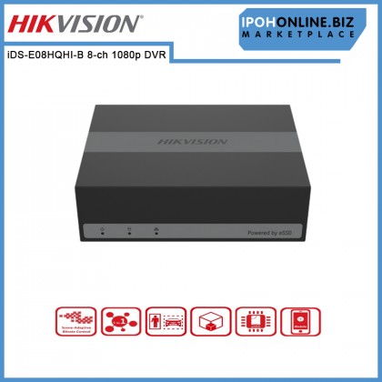 HIKVISION iDS-E08HQHI-B 8 channel 1080p 1U H.265 3K 5MP eSSD AcuSense HDMI VGA CCTV DVR 1TB 2 WEEKS HIKVISION iDS-E08HQHI-B 8 channel 1080p 1U H.265 3K 5MP eSSD AcuSense HDMI VGA CCTV DVR 1TB 2 WEEKS