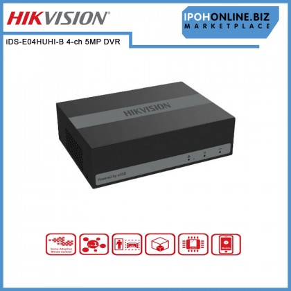 HIKVISION iDS-E04HUHI-B 4 channel 1U H.265 3K 5MP 8MP eSSD AcuSense HDMI VGA CCTV DVR 1TB 2 WEEKS HIKVISION iDS-E04HUHI-B 4 channel 1U H.265 3K 5MP 8MP eSSD AcuSense HDMI VGA CCTV DVR 1TB 2 WEEKS