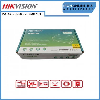 HIKVISION iDS-E04HUHI-B 4 channel 1U H.265 3K 5MP 8MP eSSD AcuSense HDMI VGA CCTV DVR 1TB 2 WEEKS HIKVISION iDS-E04HUHI-B 4 channel 1U H.265 3K 5MP 8MP eSSD AcuSense HDMI VGA CCTV DVR 1TB 2 WEEKS