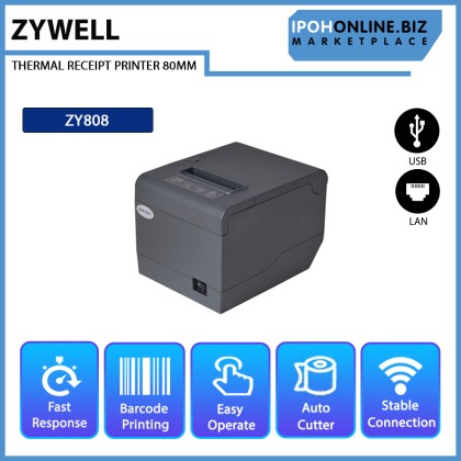 Zywell ZY808 USB + LAN 230mm/s 80mm Thermal Receipt Printer