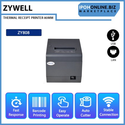 Zywell ZY808 USB + LAN 230mm/s 80mm Thermal Receipt Printer