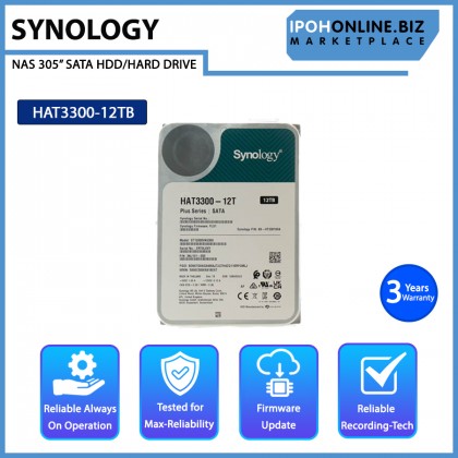 Synology HAT3300-12T 12TB Plus Series 3.5 Synology HAT3300-12T 12TB Plus Series 3.5