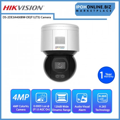 HIKVISION DS-2DE3A400BW-DE F1 T5 3" 4MP ColorVu Wi-Fi Mini PT Dome Network Camera HIKVISION DS-2DE3A400BW-DE F1 T5 3" 4MP ColorVu Wi-Fi Mini PT Dome Network Camera