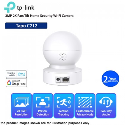 TP-LINK TAPO C212 3MP 2K Pan/Tilt Home Security WI-FI Camera TP-LINK TAPO C212 3MP 2K Pan/Tilt Home Security WI-FI Camera