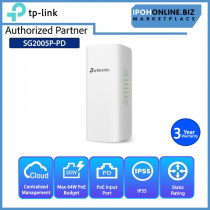 TP-LINK SG2005P-PD Omada 5-Port Gigabit Smart PoE+ Switch With PoE++ In TP-LINK SG2005P-PD Omada 5-Port Gigabit Smart PoE+ Switch With PoE++ In