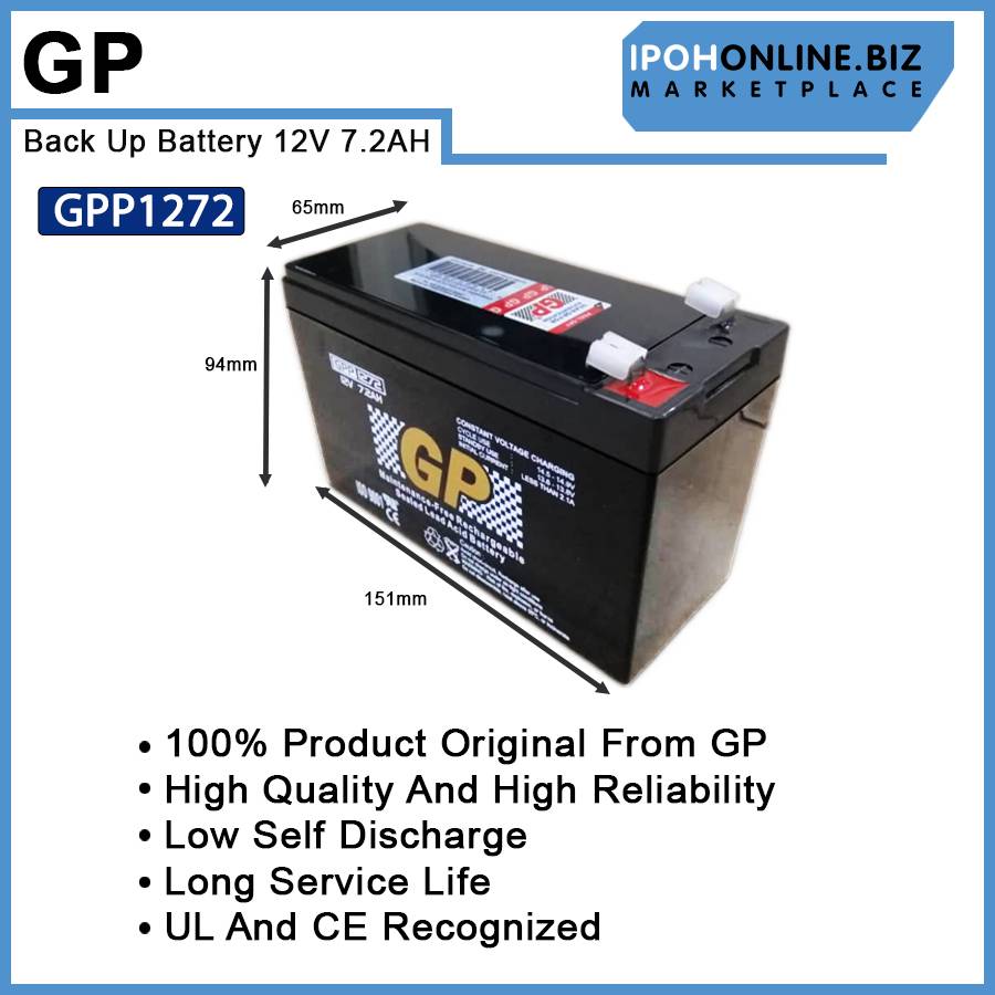 thumbnail image 2 of ECIPOWER 12V 7.2Ah Sealed Lead Acid Battery – 2 Pack (AGM, Rechargeable) F2 Terminals 2 of 4