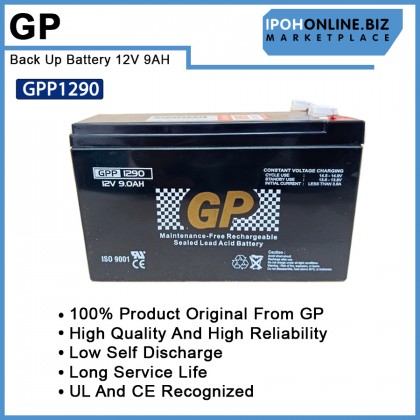 GP Back Up Battery 12V 9AH Rechargeable Sealed Lead Acid VRLA Battery - Original GP Back Up Battery 12V 9AH Rechargeable Sealed Lead Acid VRLA Battery - Original