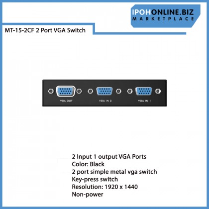 Meval VGA2 2 Input 1 Output 2 Port Splitter 15 Pin Female VGA Audio Switch for PC TV Monitor Video Meval VGA2 2 Input 1 Output 2 Port Splitter 15 Pin Female VGA Audio Switch for PC TV Monitor Video