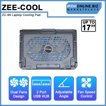 Zee-Cool ZC-99 Laptop Led Cooling Pad USB Ports 2 Support Up to 17” Laptop Zee-Cool ZC-99 Laptop Led Cooling Pad USB Ports 2 Support Up to 17” Laptop