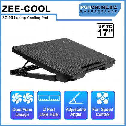 Zee-Cool ZC-99 Laptop Led Cooling Pad USB Ports 2 Support Up to 17” Laptop Zee-Cool ZC-99 Laptop Led Cooling Pad USB Ports 2 Support Up to 17” Laptop