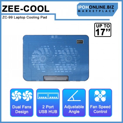 Zee-Cool ZC-99 Laptop Led Cooling Pad USB Ports 2 Support Up to 17” Laptop Zee-Cool ZC-99 Laptop Led Cooling Pad USB Ports 2 Support Up to 17” Laptop