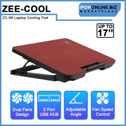 Zee-Cool ZC-99 Laptop Led Cooling Pad USB Ports 2 Support Up to 17” Laptop Zee-Cool ZC-99 Laptop Led Cooling Pad USB Ports 2 Support Up to 17” Laptop