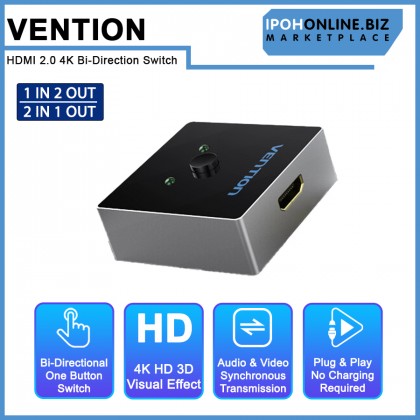 Vention HDMI Splitter 4K 2.0 HDMI Bi-Direction Switch 2 In 1 Out / 1 In 2 Out Vention HDMI Splitter 4K 2.0 HDMI Bi-Direction Switch 2 In 1 Out / 1 In 2 Out