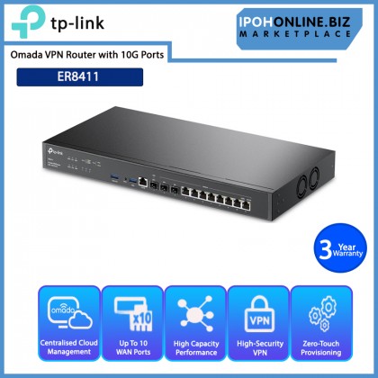 TP-LINK Omada ER8411 VPN Router With 10G Ports