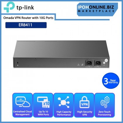TP-LINK Omada ER8411 VPN Router With 10G Ports