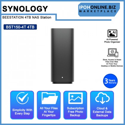 SYNOLOGY BEESTATION BST150-4T 4TB/REALTEK/4GB/1x1GBE NAS Station SYNOLOGY BEESTATION BST150-4T 4TB/REALTEK/4GB/1x1GBE NAS Station