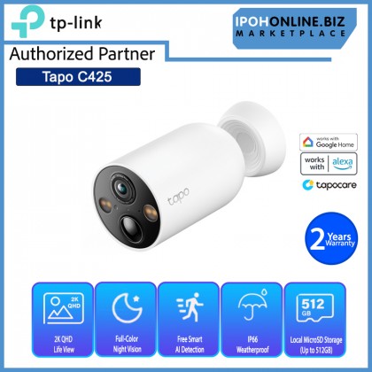 TP-LINK Tapo C425 4MP 2K QHD Smart Wire-Free Security Camera TP-LINK Tapo C425 4MP 2K QHD Smart Wire-Free Security Camera
