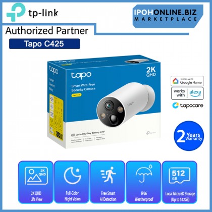 TP-LINK Tapo C425 4MP 2K QHD Smart Wire-Free Security Camera TP-LINK Tapo C425 4MP 2K QHD Smart Wire-Free Security Camera