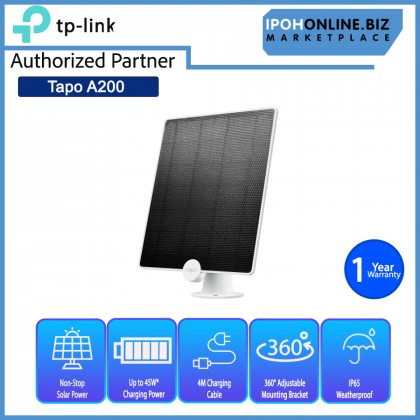 TP-LINK Tapo A200 Solar Panel With 4M Charging Cable TP-LINK Tapo A200 Solar Panel With 4M Charging Cable