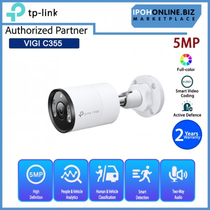 TP-LINK VIGI C355 4MM 5MP OUTDOOR FULL-COLOR Bullet Network Camera
