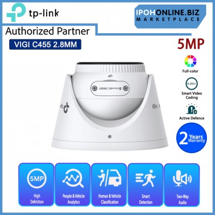 TP-LINK VIGI C455 2.8MM 5MP FULL COLOR Turret Network Camera TP-LINK VIGI C455 2.8MM 5MP FULL COLOR Turret Network Camera