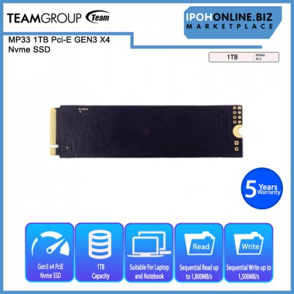 TEAMGROUP MP33 1TB PCI-E GEN3 X4 NVME SSD