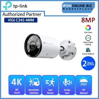 TP-LINK VIGI C385 4MM 8MP Full-Color Bullet Network Camera TP-LINK VIGI C385 4MM 8MP Full-Color Bullet Network Camera