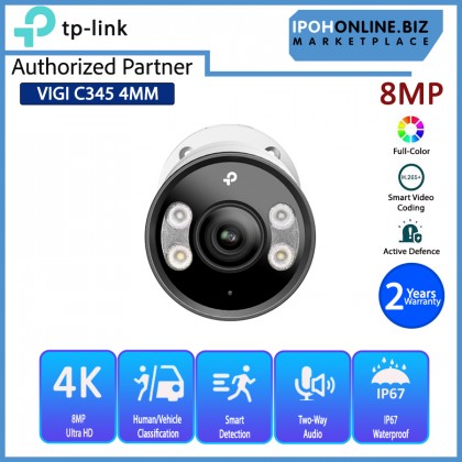 TP-LINK VIGI C385 4MM 8MP Full-Color Bullet Network Camera TP-LINK VIGI C385 4MM 8MP Full-Color Bullet Network Camera
