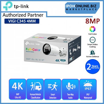 TP-LINK VIGI C385 4MM 8MP Full-Color Bullet Network Camera TP-LINK VIGI C385 4MM 8MP Full-Color Bullet Network Camera