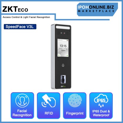 ZKTECO SpeedFace V3L LINUX-BASED HYBRID-BIOMETRIC Access Control & Light Facial Recognition ZKTECO SpeedFace V3L LINUX-BASED HYBRID-BIOMETRIC Access Control & Light Facial Recognition