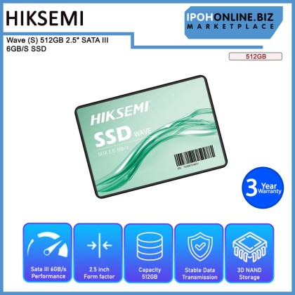 HIKSEMI 512GB WAVE (S) 2.5" SATA III 6GB/S SSD HIKSEMI 512GB WAVE (S) 2.5" SATA III 6GB/S SSD