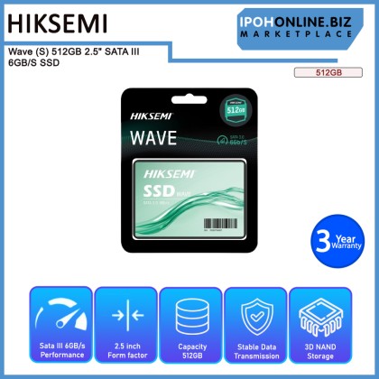 HIKSEMI 512GB WAVE (S) 2.5" SATA III 6GB/S SSD HIKSEMI 512GB WAVE (S) 2.5" SATA III 6GB/S SSD