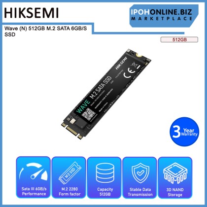HIKSEMI 512GB WAVE (N) M.2 SATA 6GB/S SSD HIKSEMI 512GB WAVE (N) M.2 SATA 6GB/S SSD