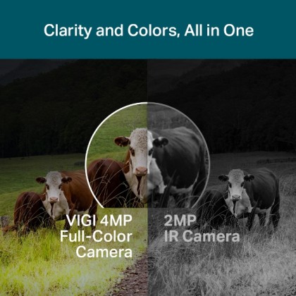 TP-Link VIGI C540-4G SIM Card 4MP CCTV Camera Outdoor IP66 Pan Tilt Full-Color WiFi Camera