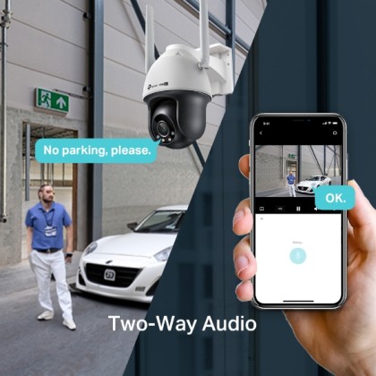 TP-Link VIGI C540-4G SIM Card 4MP CCTV Camera Outdoor IP66 Pan Tilt Full-Color WiFi Camera