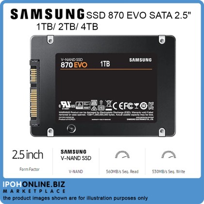 SAMSUNG SSD 870 EVO SATA 2.5" 1TB/2TB/4TB SAMSUNG SSD 870 EVO SATA 2.5" 1TB/2TB/4TB