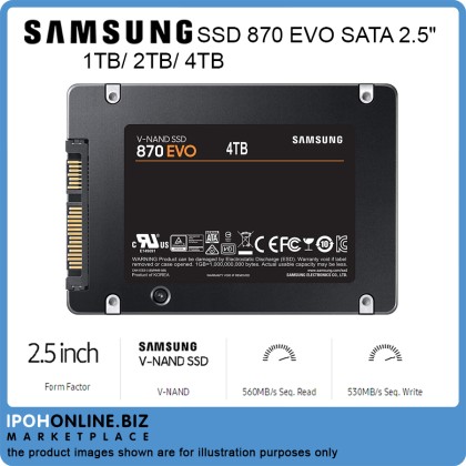 SAMSUNG SSD 870 EVO SATA 2.5" 1TB/2TB/4TB SAMSUNG SSD 870 EVO SATA 2.5" 1TB/2TB/4TB