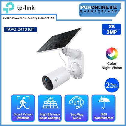 TP-LINK TAPO C410 KIT Solar-Powered Security Camera Kit 2K 3MP Camera System TP-LINK TAPO C410 KIT Solar-Powered Security Camera Kit 2K 3MP Camera System