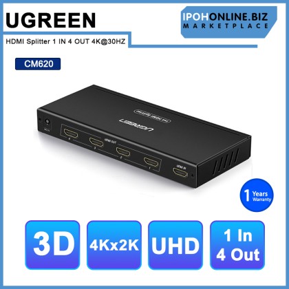 UGREEN HDMI Splitter 1 IN 4 OUT 4K@30HZ UGREEN HDMI Splitter 1 IN 4 OUT 4K@30HZ
