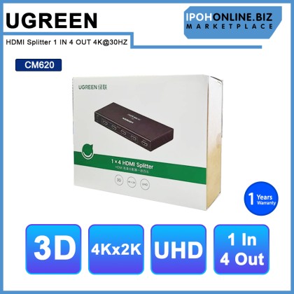 UGREEN HDMI Splitter 1 IN 4 OUT 4K@30HZ UGREEN HDMI Splitter 1 IN 4 OUT 4K@30HZ