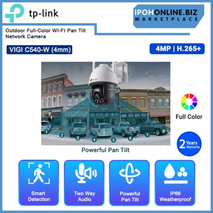 TP-LINK VIGI C540W 4MP 4MM Outdoor Full-Color WI-FI Pan Tilt Network Camera TP-LINK VIGI C540W 4MP 4MM Outdoor Full-Color WI-FI Pan Tilt Network Camera
