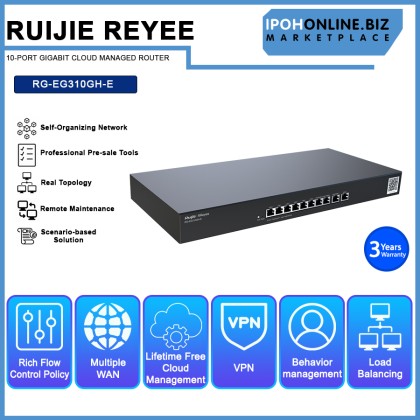 RUIJIE REYEE RG-EG310GH-E 10-PORT Gigabit Cloud Managed Router RUIJIE REYEE RG-EG310GH-E 10-PORT Gigabit Cloud Managed Router