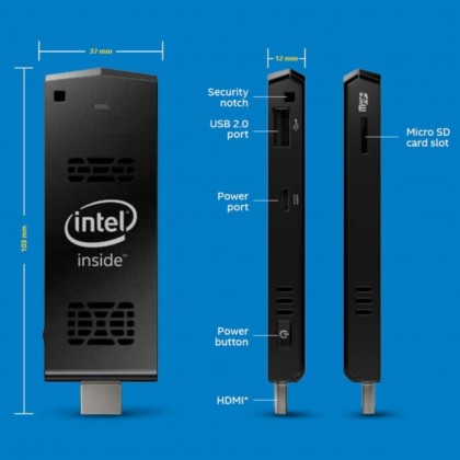 Intel STCK1A32WFC Compute Stick Ultra-Slim Computer with Intel Atom Processor and Windows 8.1 with BING Intel STCK1A32WFC Compute Stick Ultra-Slim Computer with Intel Atom Processor and Windows 8.1 with BING