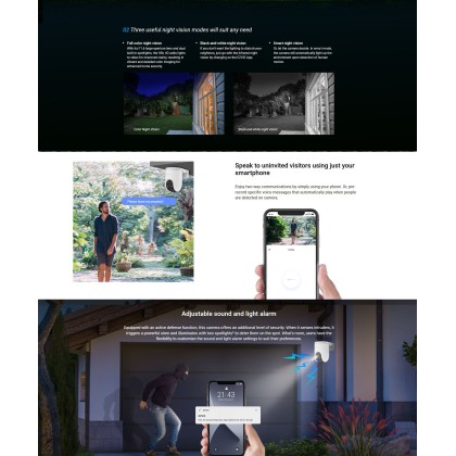EZVIZ H8C 4G 2K 3MP 4MM PAN & TILT AI Human/Vehicle Shape Detection Smart Auto-Tracking 4G Camera EZVIZ H8C 4G 2K 3MP 4MM PAN & TILT AI Human/Vehicle Shape Detection Smart Auto-Tracking 4G Camera