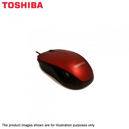 Toshiba USB Optical Mouse U55 With Blue LED Technology - Red Toshiba USB Optical Mouse U55 With Blue LED Technology - Red